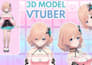 create 3d anime character models for vtuber, game character, 3d rigging, vroid